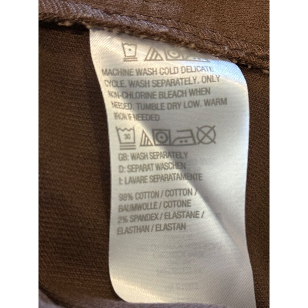 Denim & Co. Women's Stretch Velveteen Button Front Long Jacket Dark Chocolate S - Picture 6 of 9